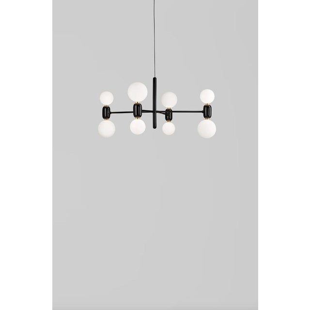 Jaime hayon aballs chandelier 4 black suspension lamp for parachilna shiny and eye-catching collection. Matching two nobel...