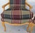 Vintage Louis XV French Provincial Armchairs Plaid Tartan Fauteuil Cabriole Legs For Sale - Image 9 of 16