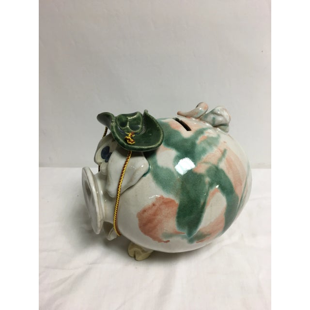 Ceramic Vintage Pottery Piggy Bank For Sale - Image 7 of 11