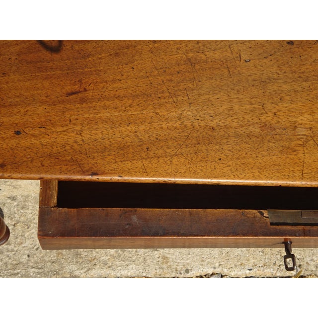 Louis Philippe Style Walnut Writing Desk, 1800s For Sale - Image 9 of 18