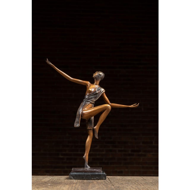 Artist: Demétre H. Chiparus (1886-1947) Date: 1920s Medium: Bronze on marble base Style/Movement: Art Deco Dimensions: 16"...