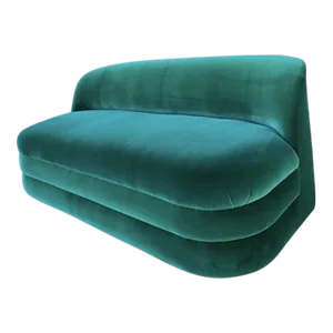 1970s Emerald Green Upholstered Settee by Paul Evans for Directional