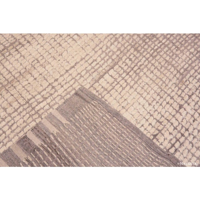Cream Nazmiyal Collection Large Modern Minimalist Area Rug For Sale - Image 8 of 8