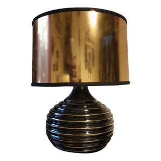 Modern Art Table Lamp with Ceramic Ball Base, 1980s For Sale