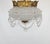 French Antique 6 Light Twinkling Beaded Flush Mounted Crystal Chandelier For Sale - Image 3 of 13