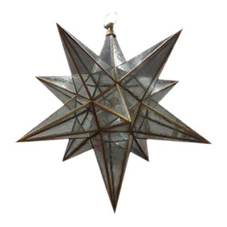 Monumental 52 Inch Star Shaped Chandelier. For Sale
