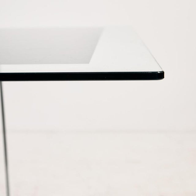 Max Sauze Glass and Steel Dining Table by Max Sauze, 1970s For Sale - Image 4 of 12