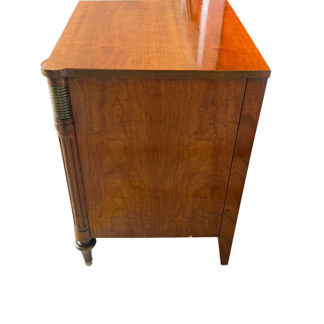 1960's Kindel French Regency Louis XVI Walnut Nightstands With Lattice Doors For Sale - Image 9 of 15