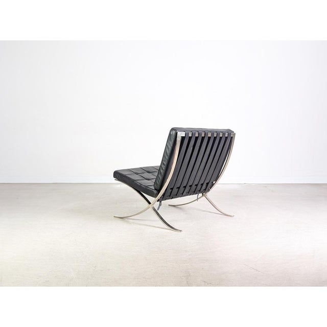 Black Barcelona Chair by Mies van der Rohe for Knoll International For Sale - Image 5 of 18