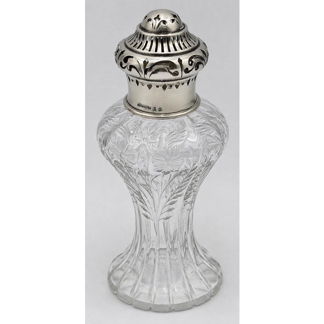 Antique American Sterling Silver and Cut Crystal Dresser Bottle, circa 1900 For Sale - Image 10 of 17