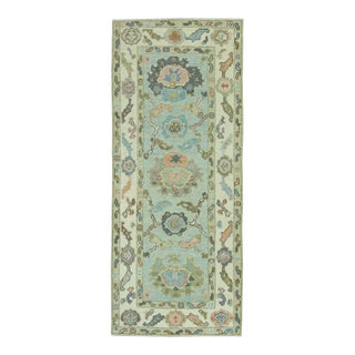 Turkish Oushak Rug 2'7" x 6'2" #19220 For Sale
