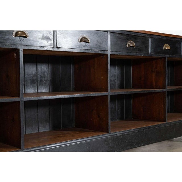 Wood English Mahogany and Pine Shop Counter, 1890s For Sale - Image 7 of 17