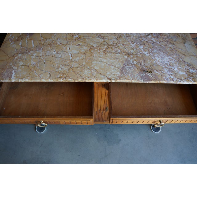 French Antique Marble Top Buffet For Sale - Image 6 of 10
