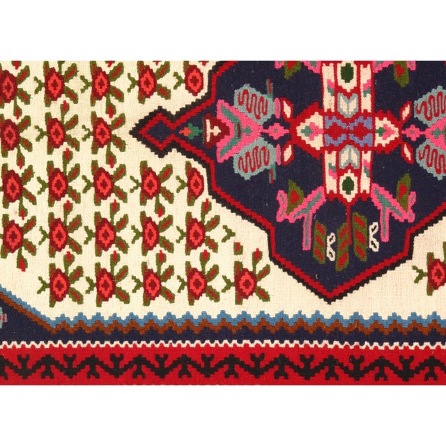 1980s Persian Kilim Wool Rug - 3′7″ × 6′2″ For Sale - Image 4 of 5