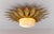 Mid-Century Modern Mid-Century Modern Sunburst Ceiling Lamp in Metal and Milk Glass, Italy, 1960 For Sale - Image 3 of 10