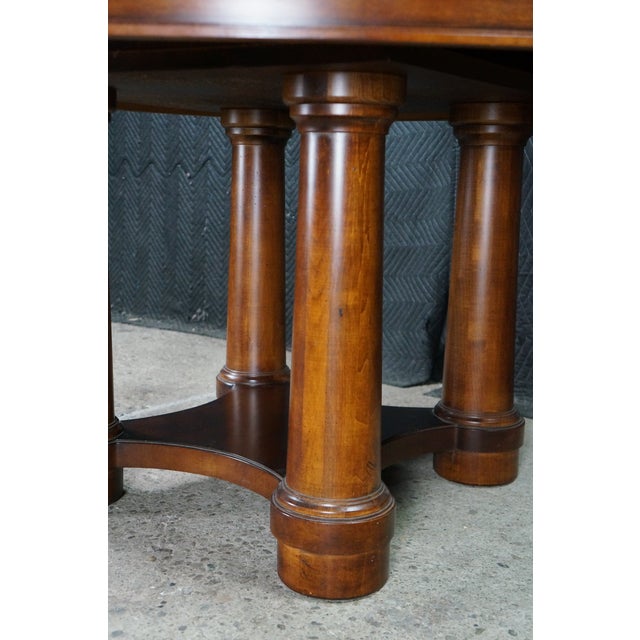 Ethan Allen American Empire Matchbook Cherry Extendable Neoclassic Dining Table For Sale - Image 11 of 18
