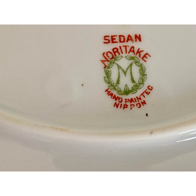 A beautiful early 20th century piece of gorgeous antique Noritake gravy boat with attached underplate in the "Sedan"...