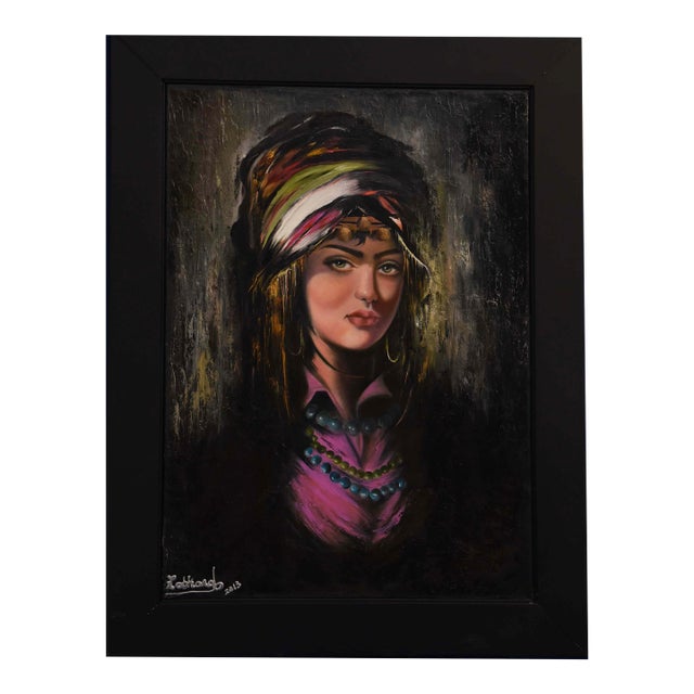 Glimmer of Bohemia Oil on Canvas by Lily Movahedi For Sale