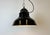 Industrial Black Enamel Factory Lamp with Cast Iron Top from Elektrosvit, 1960s For Sale - Image 15 of 17