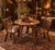 Early 20th Century Antique Solid Oak Wood Octagonal Shaped Dining Table With Three Chairs For Sale - Image 12 of 12
