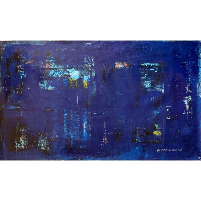 arcadia.i Surreal Abstract Vibrant Blue Painting For Sale
