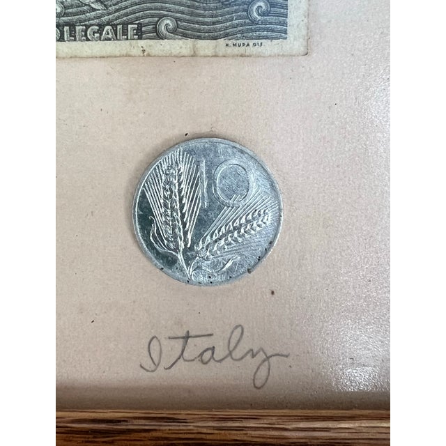 Up for consideration is a beautiful vintage framed Italian currency memorabilia. This would look lovely in your home and...