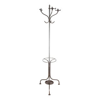 Industrial Floor Coat Rack, Former Czechoslovakia, 1920s For Sale