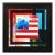 Peter Max, Flag (Custom Framed Original Painting on Canvas), 2013 For Sale
