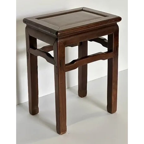A pair of rectangular Southern Chinese "xuanzi" stools ( also great as a drink/side tables) are made from black wood,...
