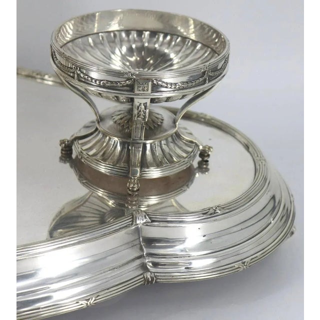 Early 20th Century Elkington Silverplate and Glass Centerpiece - 4 Pieces For Sale - Image 5 of 11