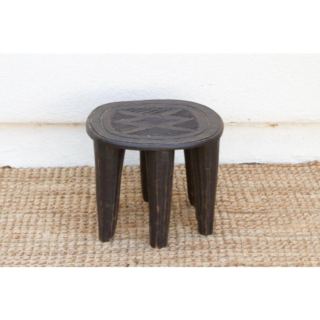 African Ash Gray Painted African Table For Sale - Image 3 of 7