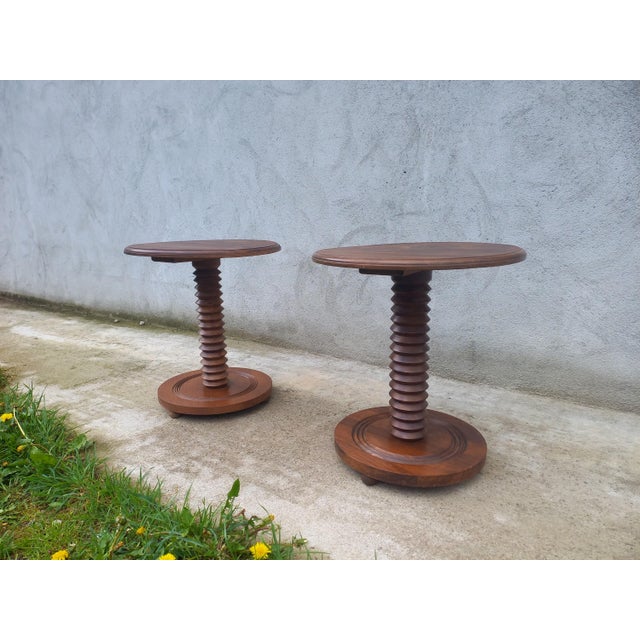 Pedestal Tables in the style of Charles Dudouyt, 1930s, Set of 2 For Sale - Image 18 of 18