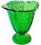 Glass Vintage Hand-Cut Textured Green Vase For Sale - Image 7 of 7