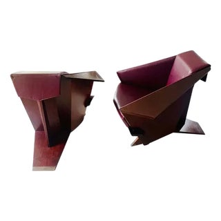 1980s Mid-Century Modern First Edition Frank Lloyd Wright Taliesin Chairs by Cassina, Numbered and Signed For Sale