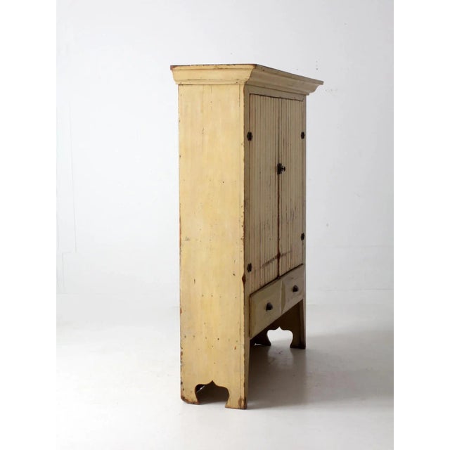 Farmhouse Antique Primitive Bead Board Cabinet For Sale - Image 3 of 12