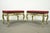 French Country Vintage French Country Louis XV Style Console Hall Table and Pair Stools Benches For Sale - Image 3 of 12