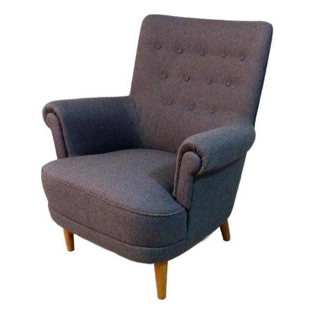 Easy Armchair by Carl Malmsten for O.H. Sjögren For Sale - Image 11 of 11