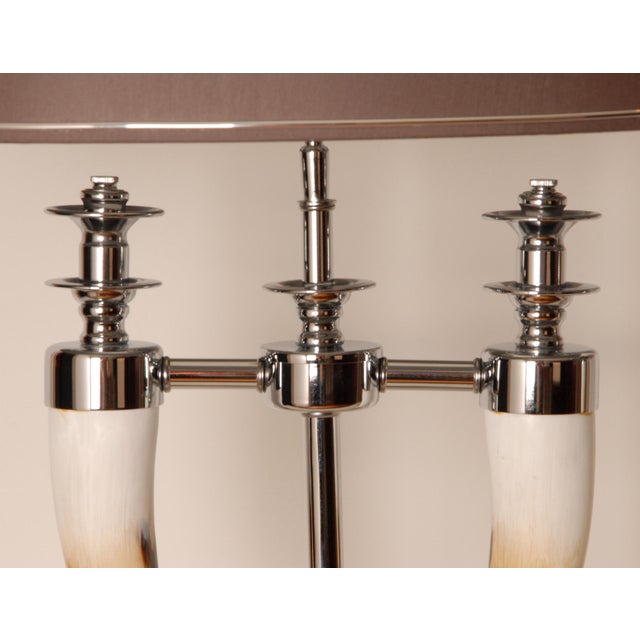 Frederick Cooper Vintage Chrome Table Lamps with Marble Base, 1980s, Set of 2 For Sale - Image 4 of 10