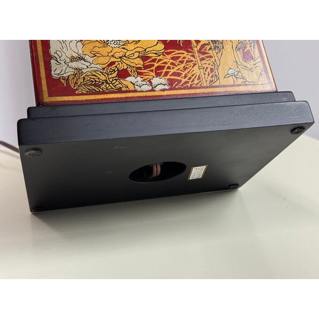Red Chinoiserie Style Box Table Lamp, Vintage For Sale - Image 11 of 12