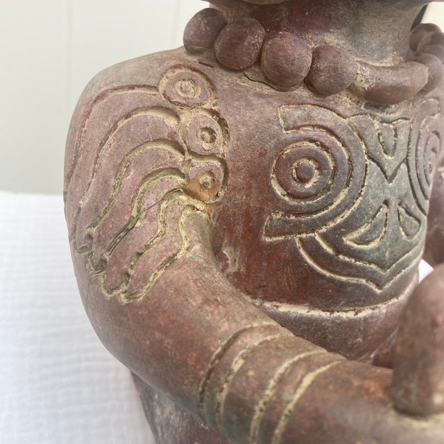 Ceramic 1950s Mid-Century Pre-Columbian Revival Figural Sculpture For Sale - Image 7 of 12
