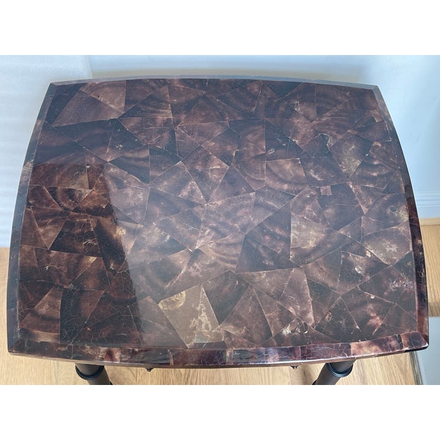 Maitland - Smith Vintage Maitland Smith Tasselated Horn Table With Drawers For Sale - Image 4 of 7