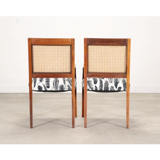 Set of Eight Danish Modern Mahogany and Cane Dining Armchairs For Sale - Image 12 of 18