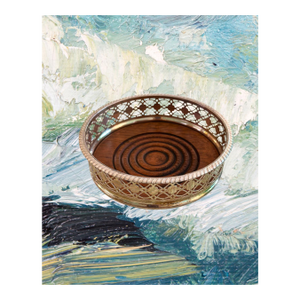 1950s Silverplate Vintage English Bottle Coaster