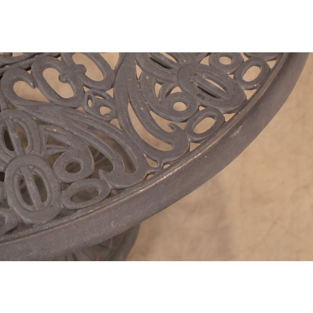 Hanamint Outdoor Round Cast Aluminum Dining Table and Chair Set For Sale In Philadelphia - Image 6 of 18