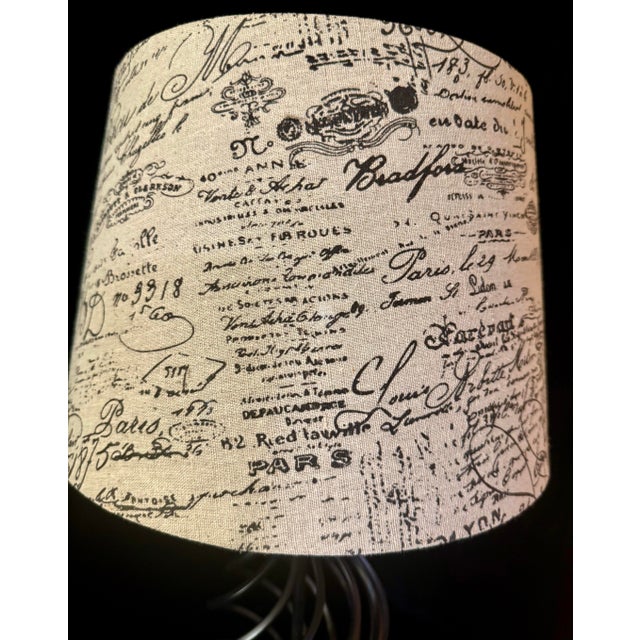 2000 - 2009 Spiral Metal Base Table Lamp For Sale - Image 5 of 12