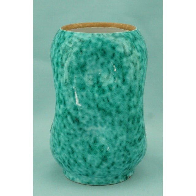 Art Deco Majolica Vase with Bas-Relief Flowers by Ugo Zaccagnini, Italy, 1930s For Sale - Image 3 of 18