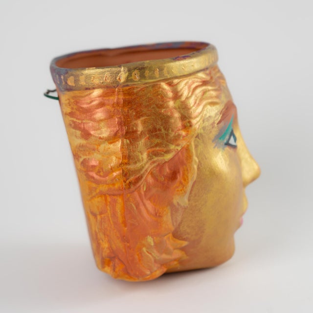 Terra Cotta Vintage Terracotta Female Goddess Wall Planter by Rookes Pottery, England For Sale - Image 8 of 10