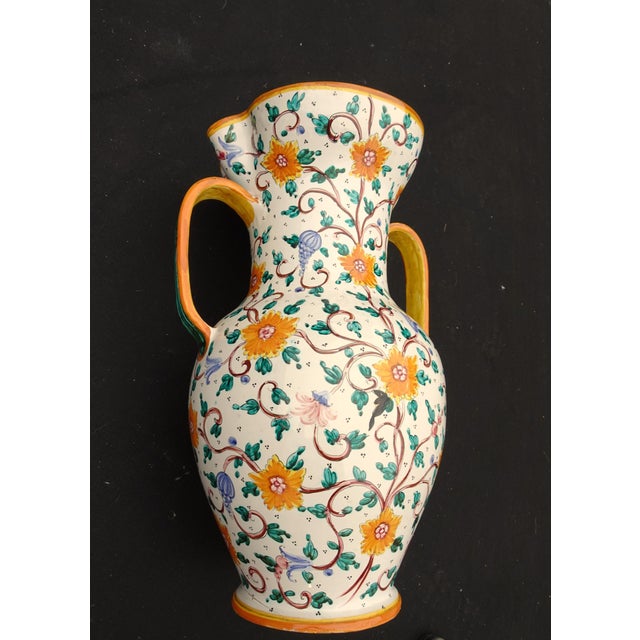 Italian Vase Majolica Ceramic from Proffessor Alfredo Santarelli, Perugia, Italy, 1950s For Sale - Image 6 of 18