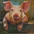 My best painting buddy and I each painted a rendition of Penny the Pig, sometime in the last five years. That makes it...