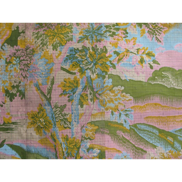 1920s Antique Tapestry Design Gouache Painting For Sale - Image 5 of 18